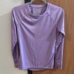 Elegant Lavender Athletic Long Sleeve Women's Tee